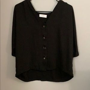 Eloise Black Buttoned Blouse